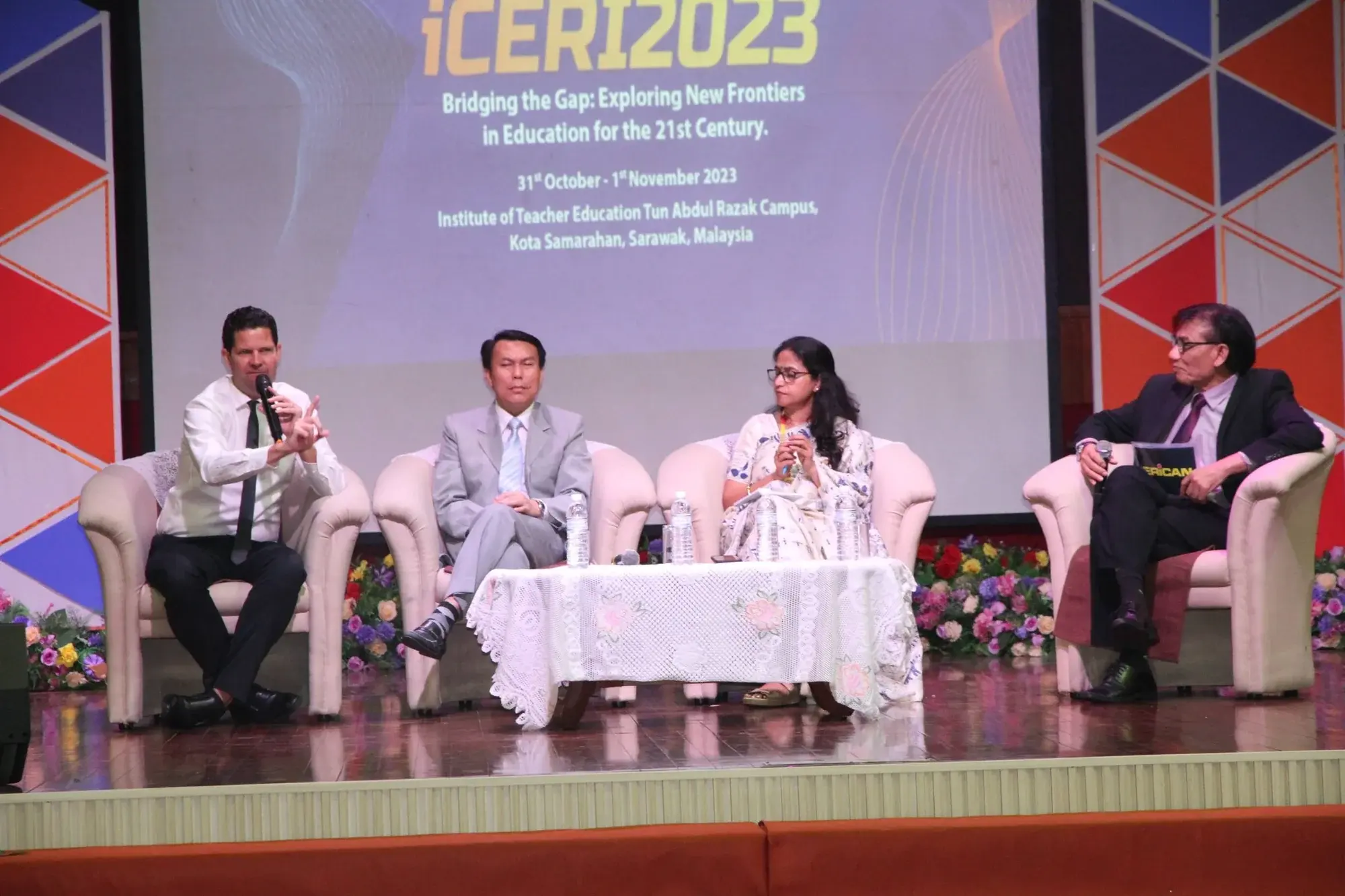 Craig Kemp contributing to an education conference panel in Malaysia